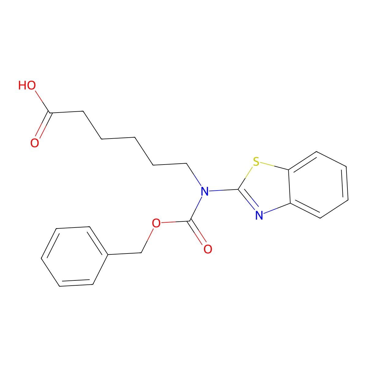 6-[(1,3-Benzothiazol-2-yl)[(benzyloxy)carbonyl]amino]hexanoic acid molecular structure, CAS 2680745-46-2