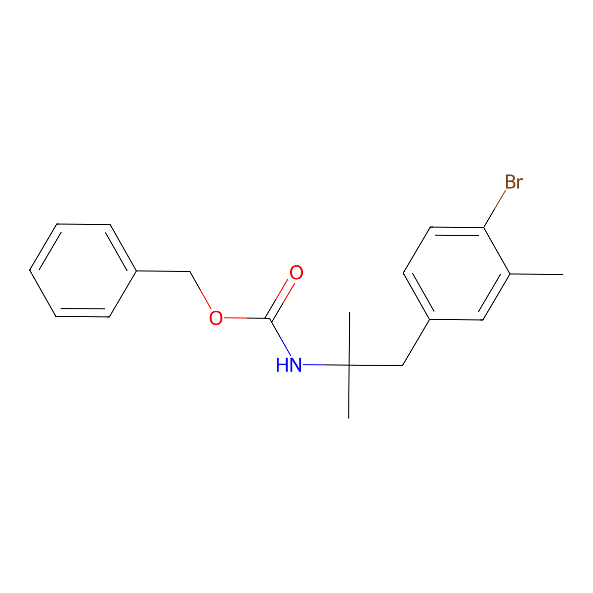 benzyl N-[1-(4-bromo-3-methylphenyl)-2-methylpropan-2-yl]carbamate molecular structure, CAS 2680745-48-4