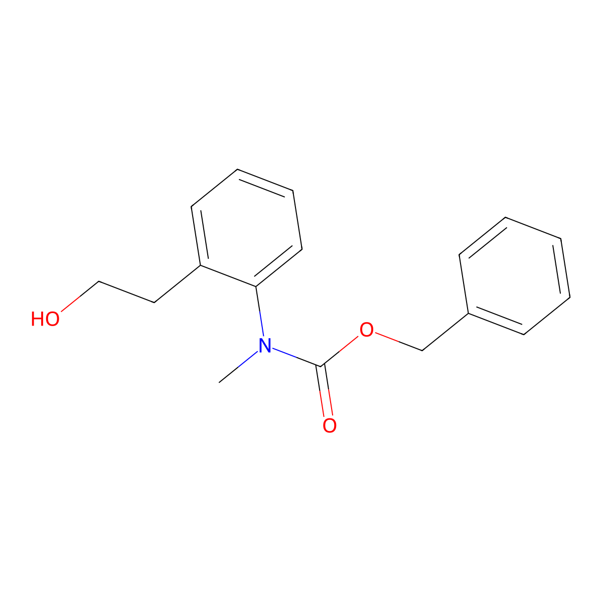 benzyl N-[2-(2-hydroxyethyl)phenyl]-N-methylcarbamate molecular structure, CAS 2680745-55-3