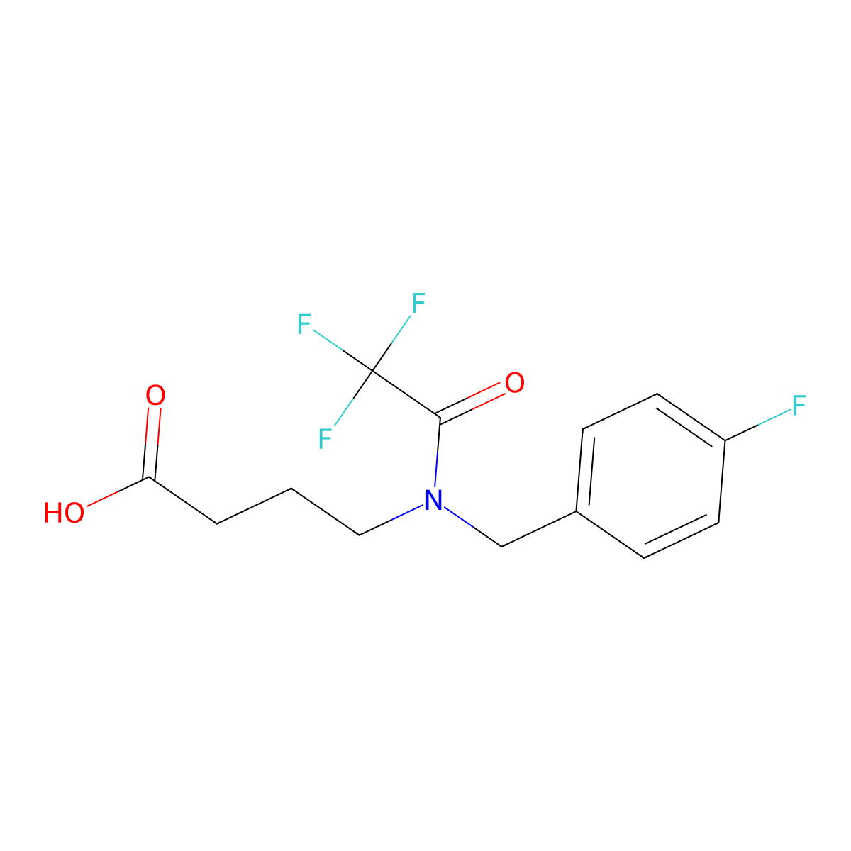 4-{2,2,2-trifluoro-N-[(4-fluorophenyl)methyl]acetamido}butanoic acid molecular structure, CAS 2680745-70-2