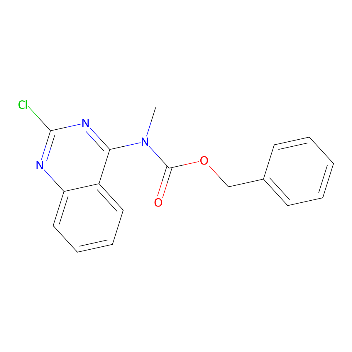 benzyl N-(2-chloroquinazolin-4-yl)-N-methylcarbamate molecular structure, CAS 2680745-75-7