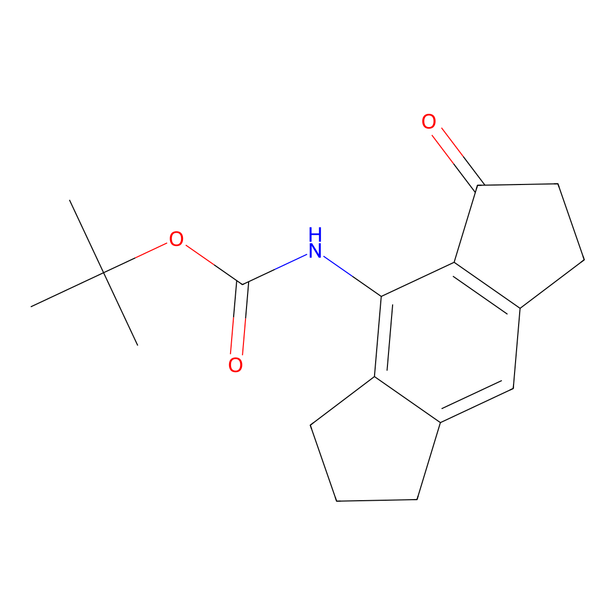 tert-butyl N-(3-oxo-1,2,3,5,6,7-hexahydro-s-indacen-4-yl)carbamate molecular structure, CAS 2680745-78-0