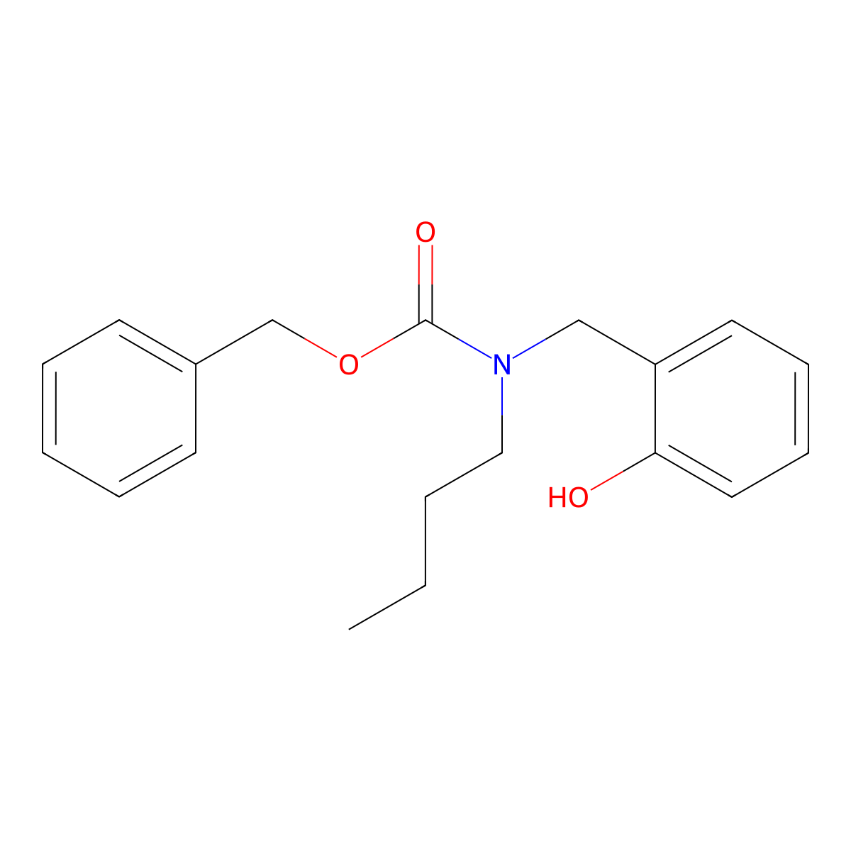 benzyl N-butyl-N-[(2-hydroxyphenyl)methyl]carbamate molecular structure, CAS 2680745-80-4