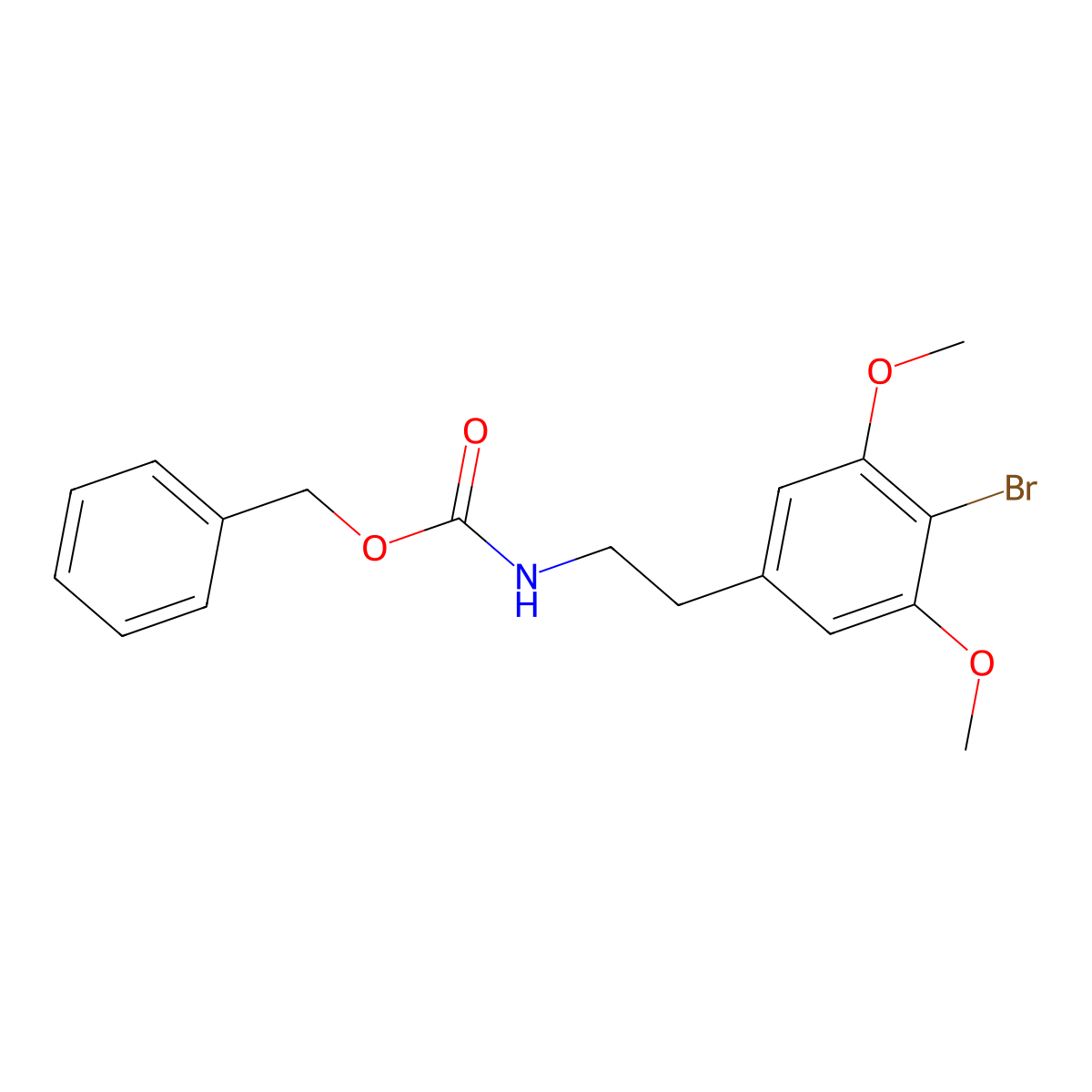 benzyl N-[2-(4-bromo-3,5-dimethoxyphenyl)ethyl]carbamate molecular structure, CAS 2680745-95-1