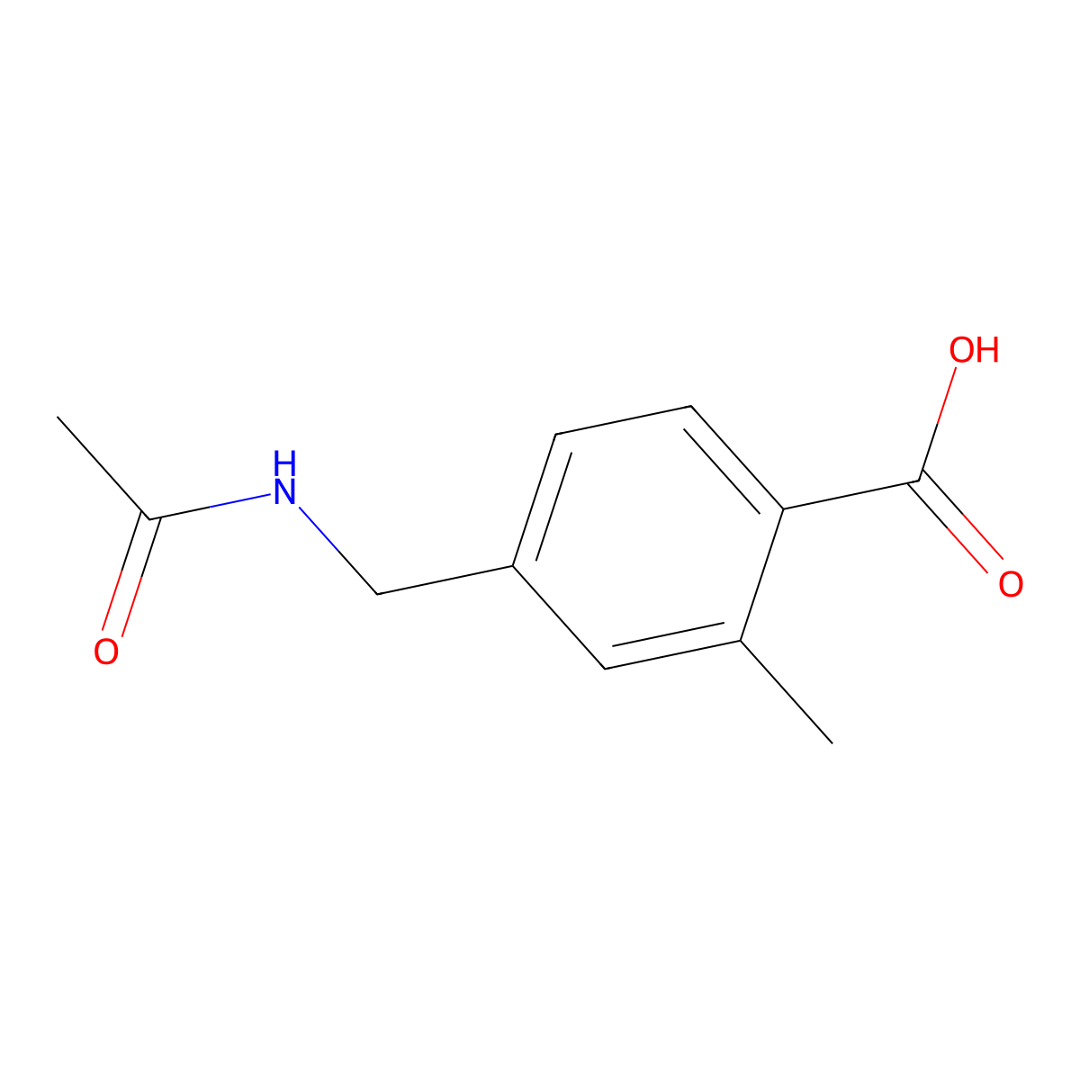 4-(Acetamidomethyl)-2-methylbenzoic acid molecular structure, CAS 2680745-99-5