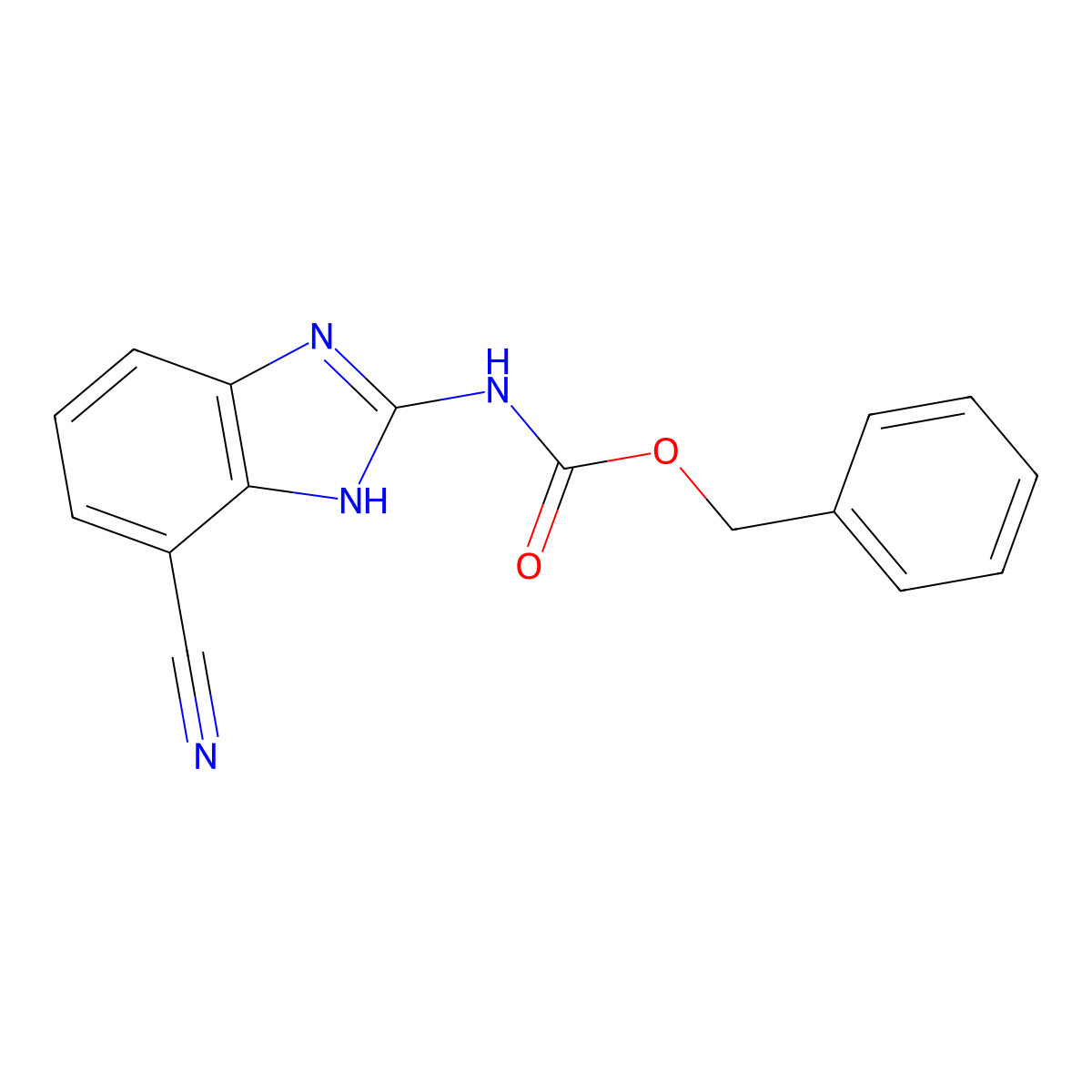 benzyl N-(7-cyano-1H-1,3-benzodiazol-2-yl)carbamate molecular structure, CAS 2680746-07-8