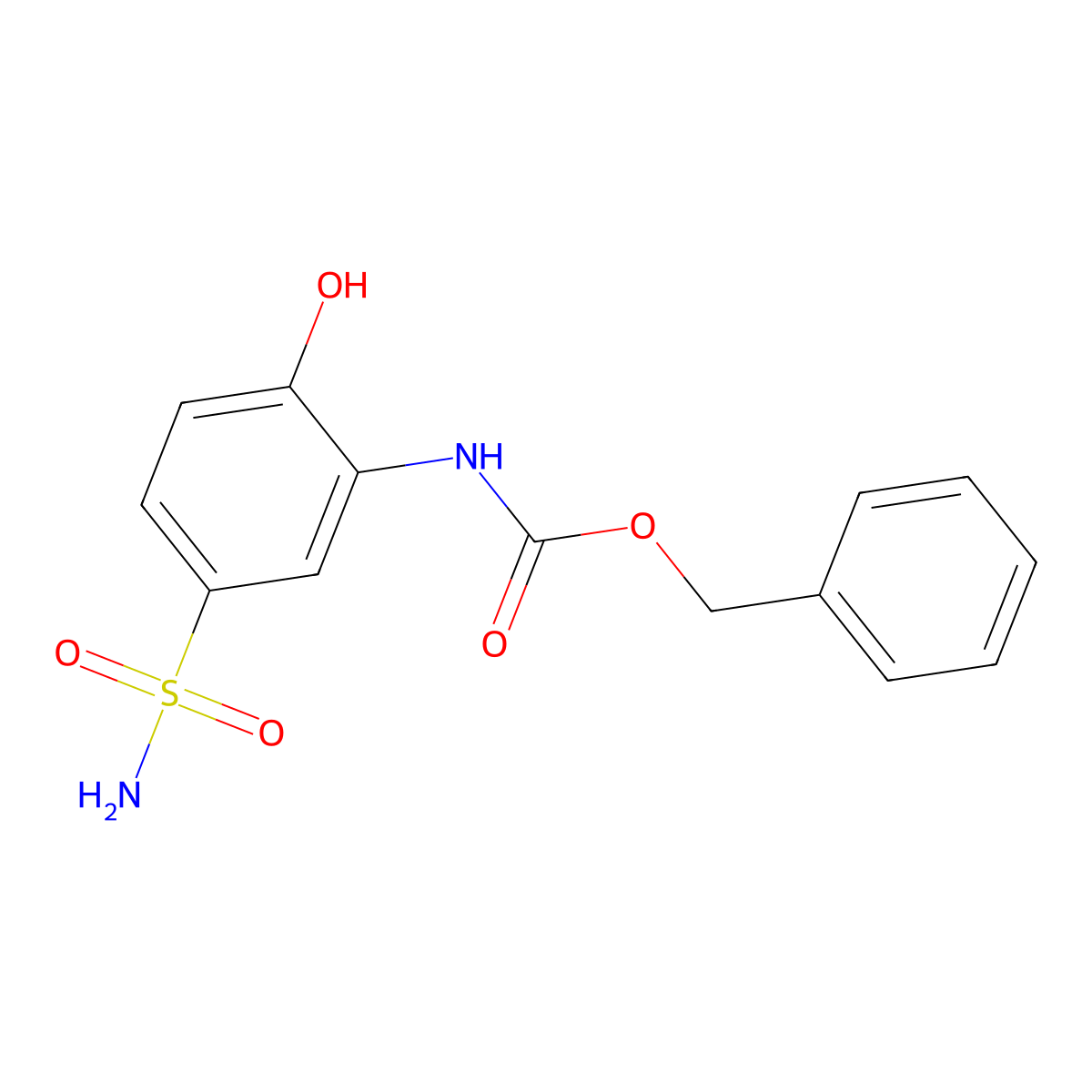 benzyl N-(2-hydroxy-5-sulfamoylphenyl)carbamate molecular structure, CAS 2680746-08-9