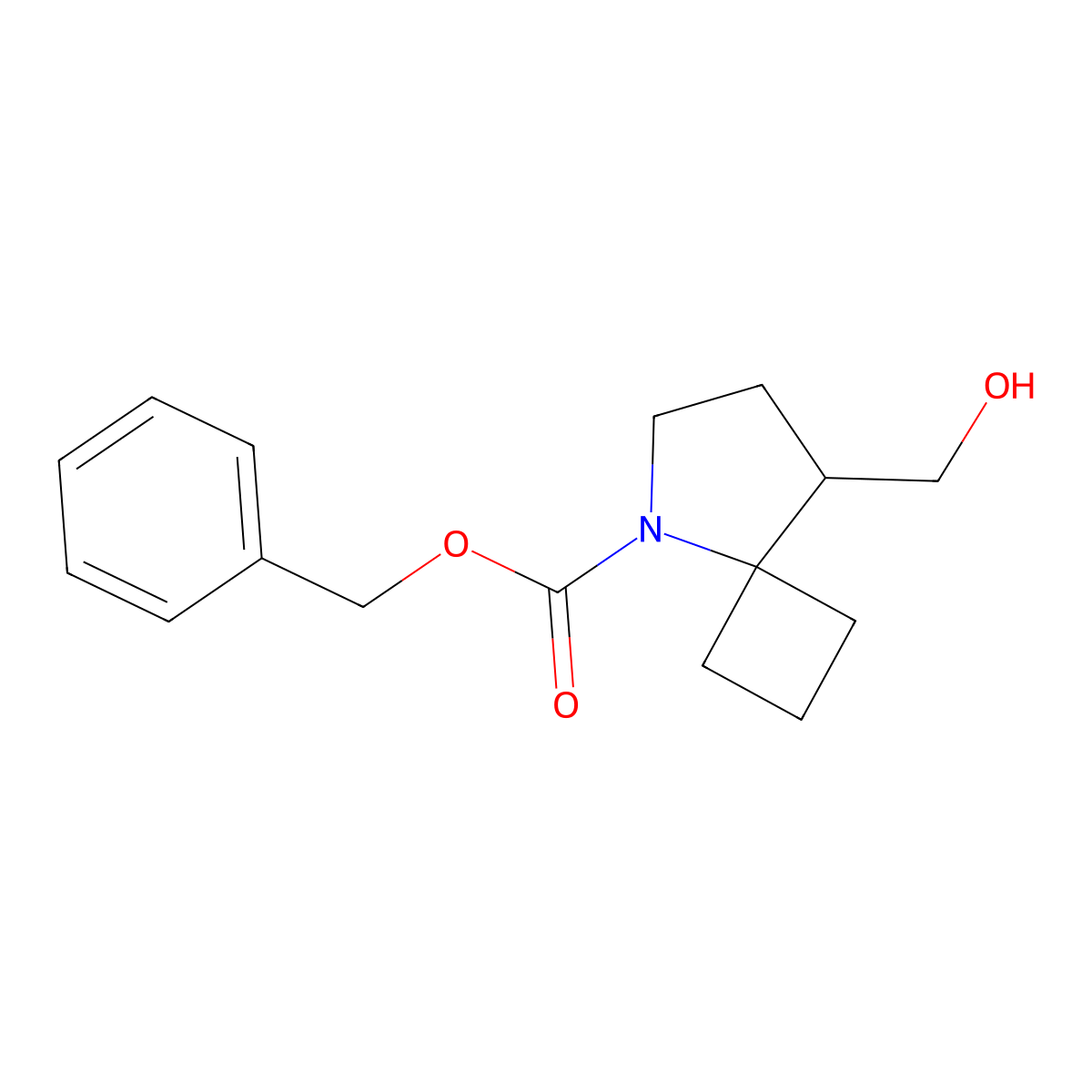 Benzyl 8-(hydroxymethyl)-5-azaspiro[3.4]octane-5-carboxylate molecular structure, CAS 2680746-10-3