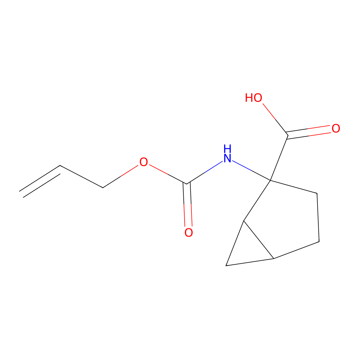 2-{[(Prop-2-en-1-yloxy)carbonyl]amino}bicyclo[3.1.0]hexane-2-carboxylic acid molecular structure, CAS 2680746-38-5