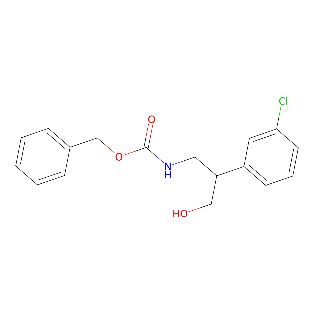 benzyl N-[2-(3-chlorophenyl)-3-hydroxypropyl]carbamate molecular structure, CAS 2680746-45-4