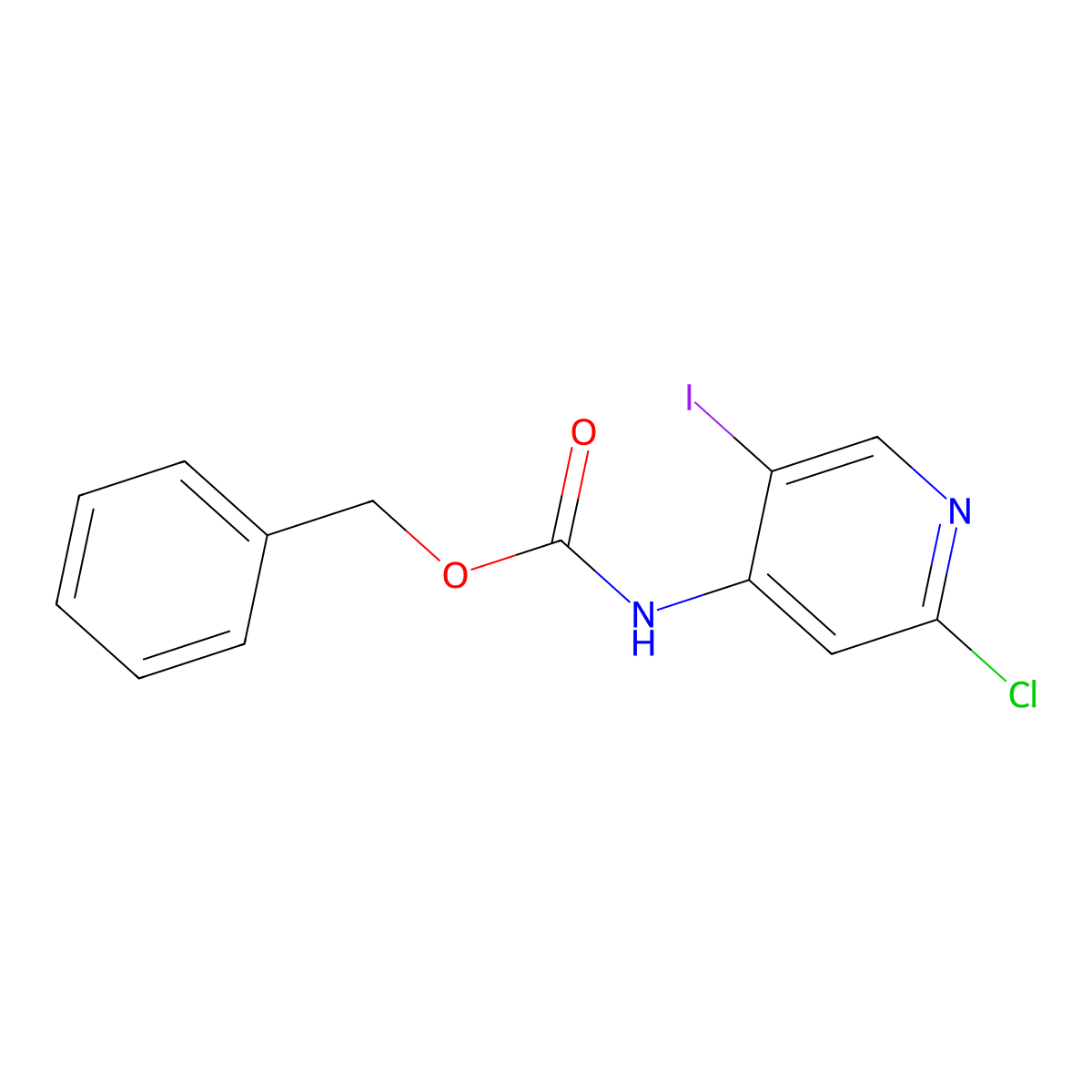 benzyl N-(2-chloro-5-iodopyridin-4-yl)carbamate molecular structure, CAS 2680746-52-3