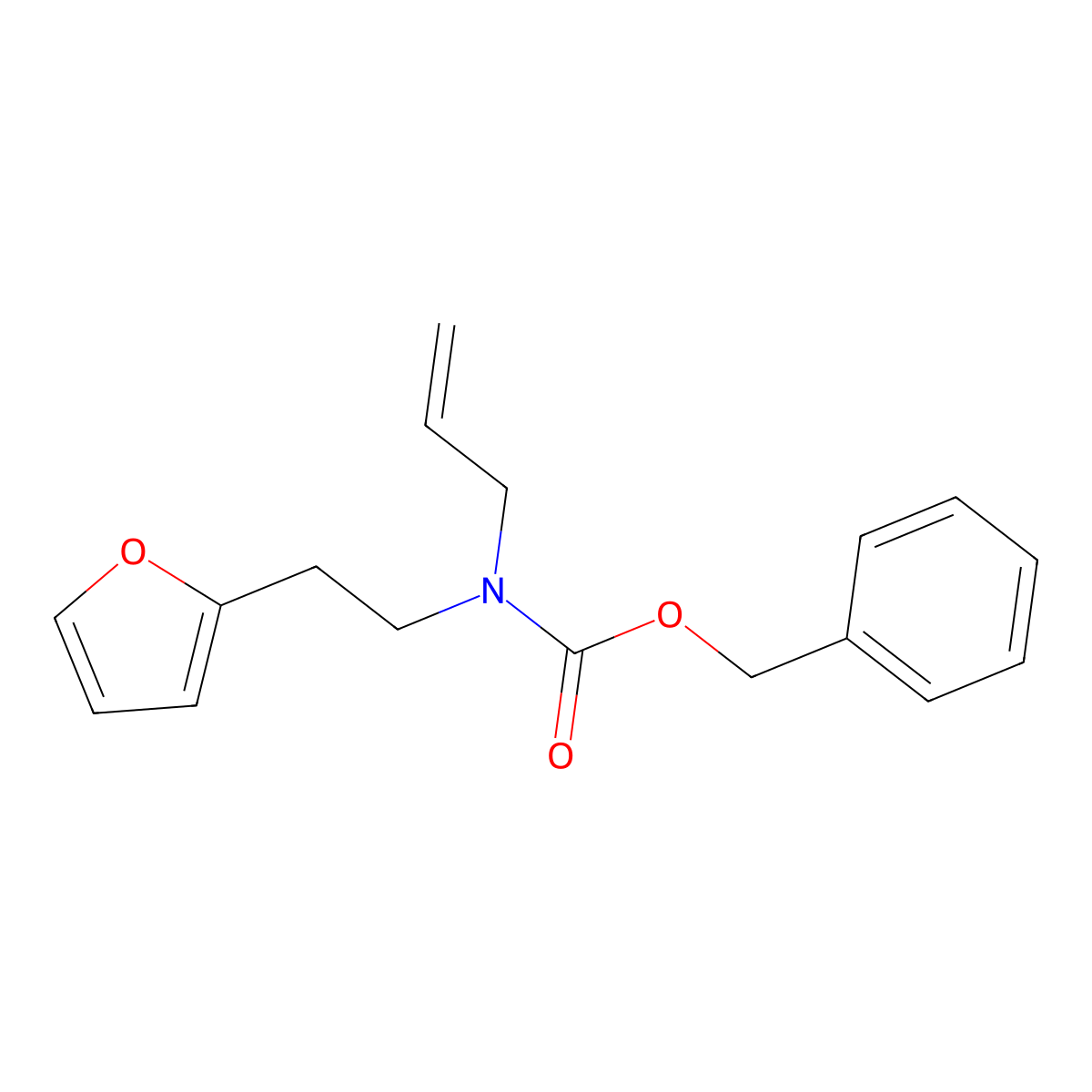benzyl N-[2-(furan-2-yl)ethyl]-N-(prop-2-en-1-yl)carbamate molecular structure, CAS 2680746-56-7