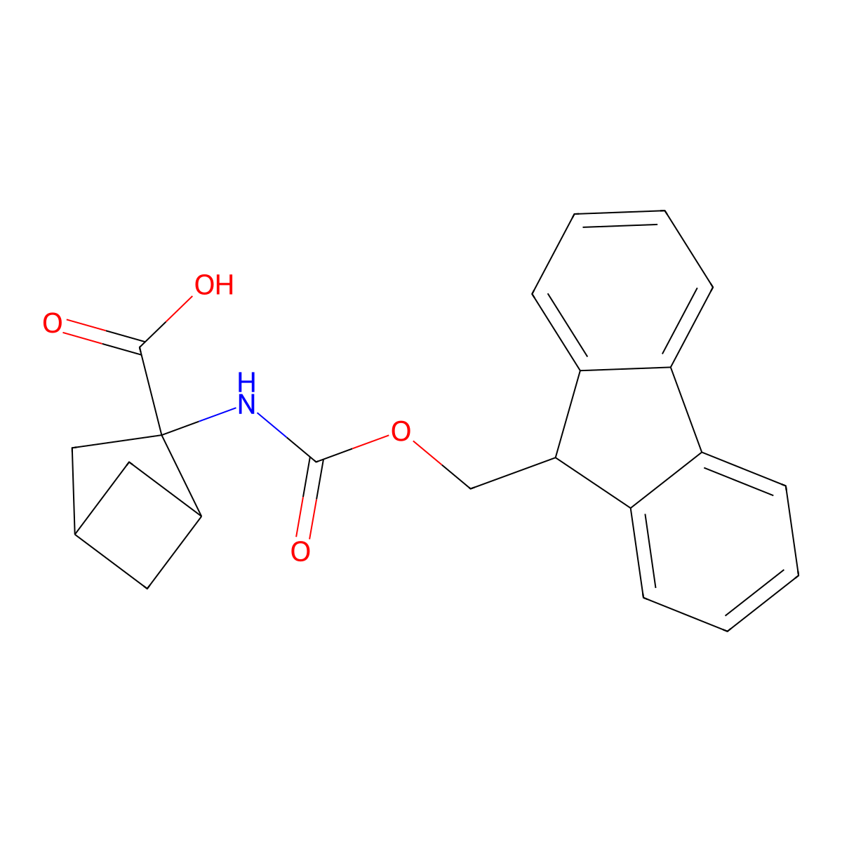 2-({[(9H-fluoren-9-yl)methoxy]carbonyl}amino)bicyclo[2.1.1]hexane-2-carboxylic acid molecular structure, CAS 2680746-65-8