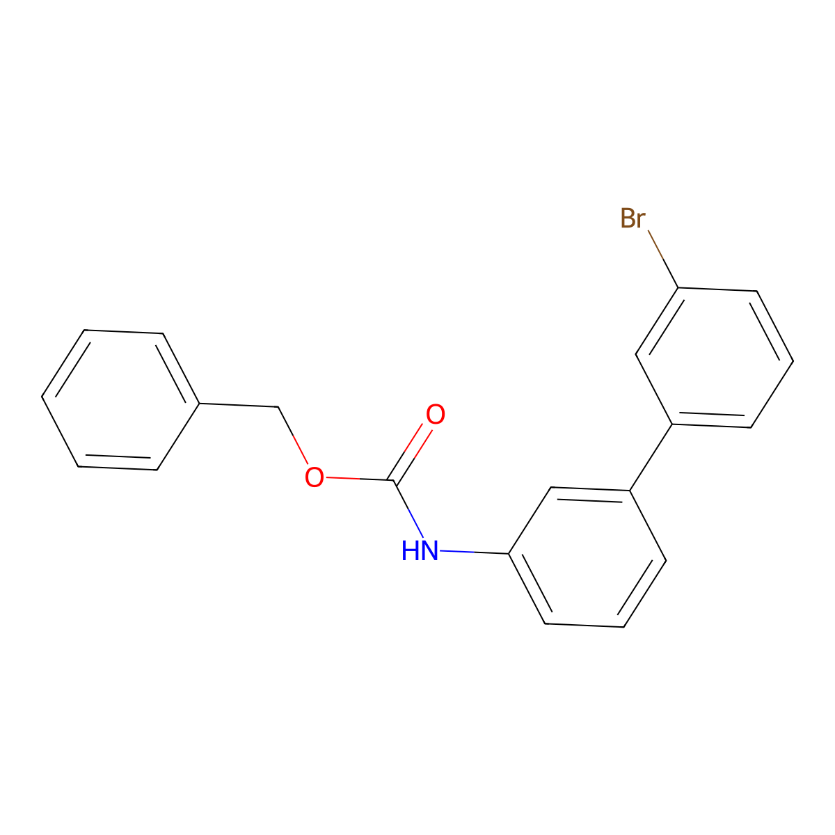 benzyl N-{3'-bromo-[1,1'-biphenyl]-3-yl}carbamate molecular structure, CAS 2680746-73-8