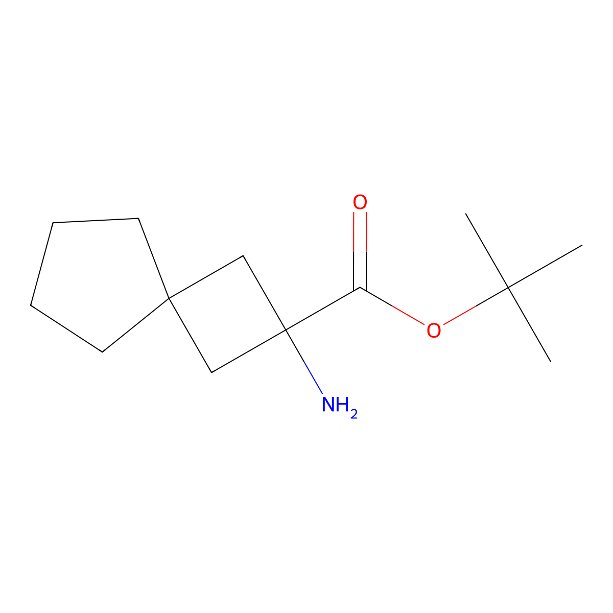 Tert-butyl 2-aminospiro[3.4]octane-2-carboxylate molecular structure, CAS 2680746-97-6