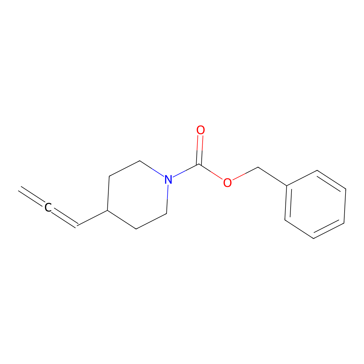 Benzyl 4-(propa-1,2-dien-1-yl)piperidine-1-carboxylate molecular structure, CAS 2680747-31-1