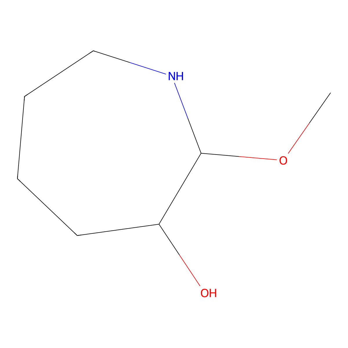 2-Methoxyazepan-3-ol molecular structure, CAS 2680747-54-8