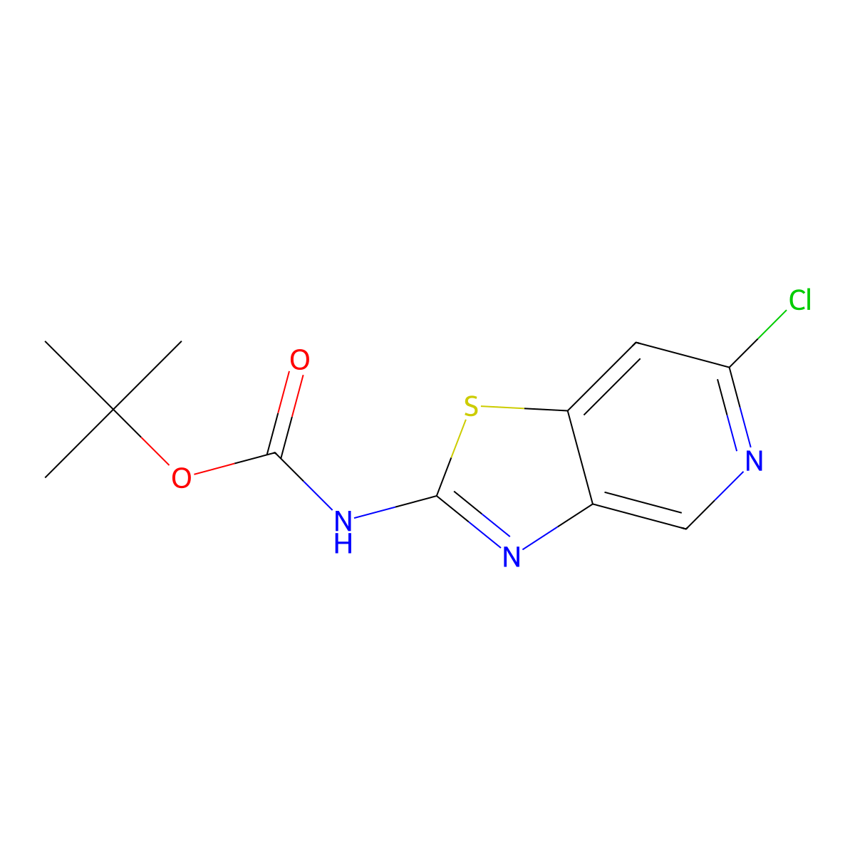 tert-butyl N-{6-chloro-[1,3]thiazolo[4,5-c]pyridin-2-yl}carbamate molecular structure, CAS 2680747-58-2