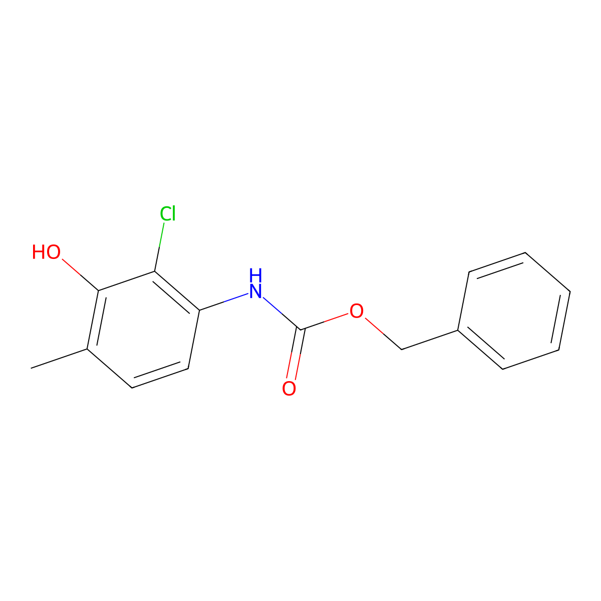 benzyl N-(2-chloro-3-hydroxy-4-methylphenyl)carbamate molecular structure, CAS 2680747-71-9