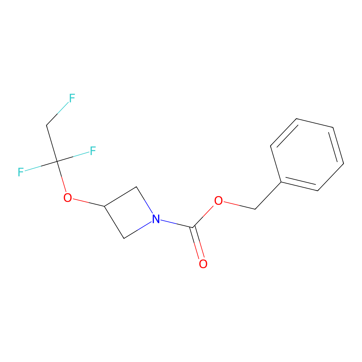 Benzyl 3-(1,1,2-trifluoroethoxy)azetidine-1-carboxylate molecular structure, CAS 2680747-91-3