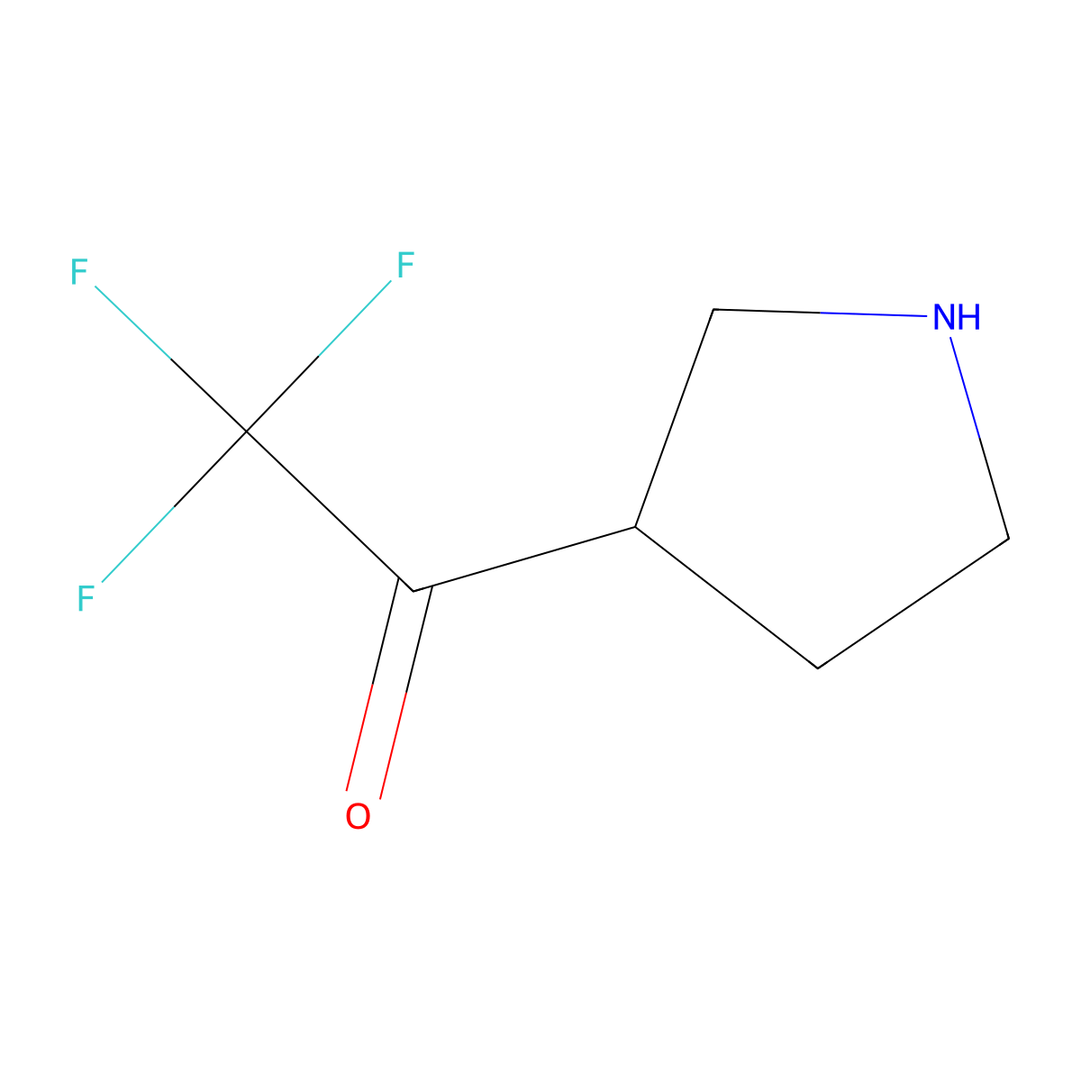 2,2,2-Trifluoro-1-(pyrrolidin-3-yl)ethan-1-one molecular structure, CAS 2680748-02-9