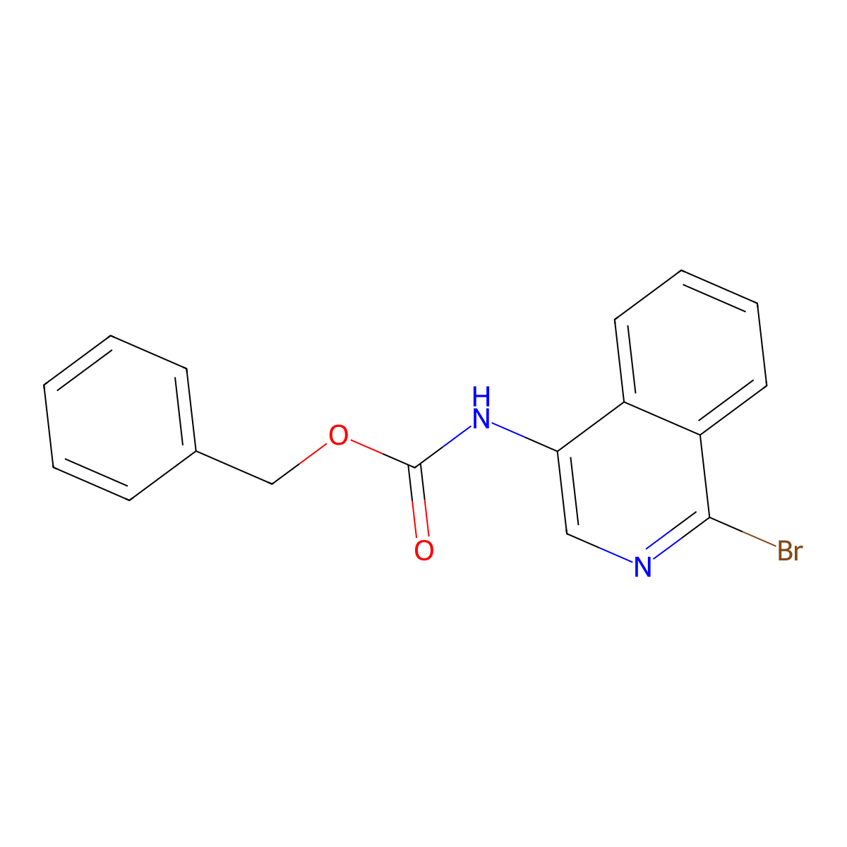 benzyl N-(1-bromoisoquinolin-4-yl)carbamate molecular structure, CAS 2680748-04-1