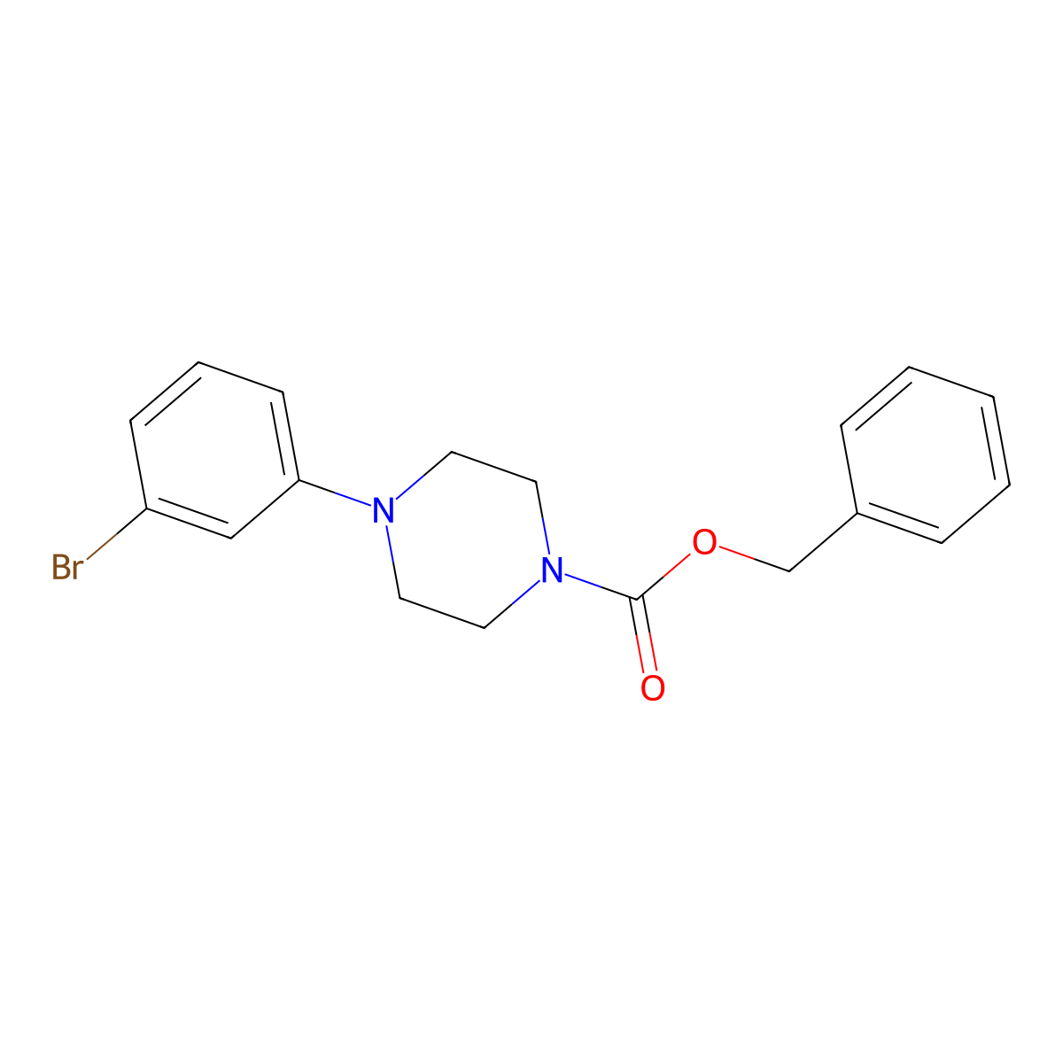 Benzyl 4-(3-bromophenyl)piperazine-1-carboxylate molecular structure, CAS 2680748-10-9