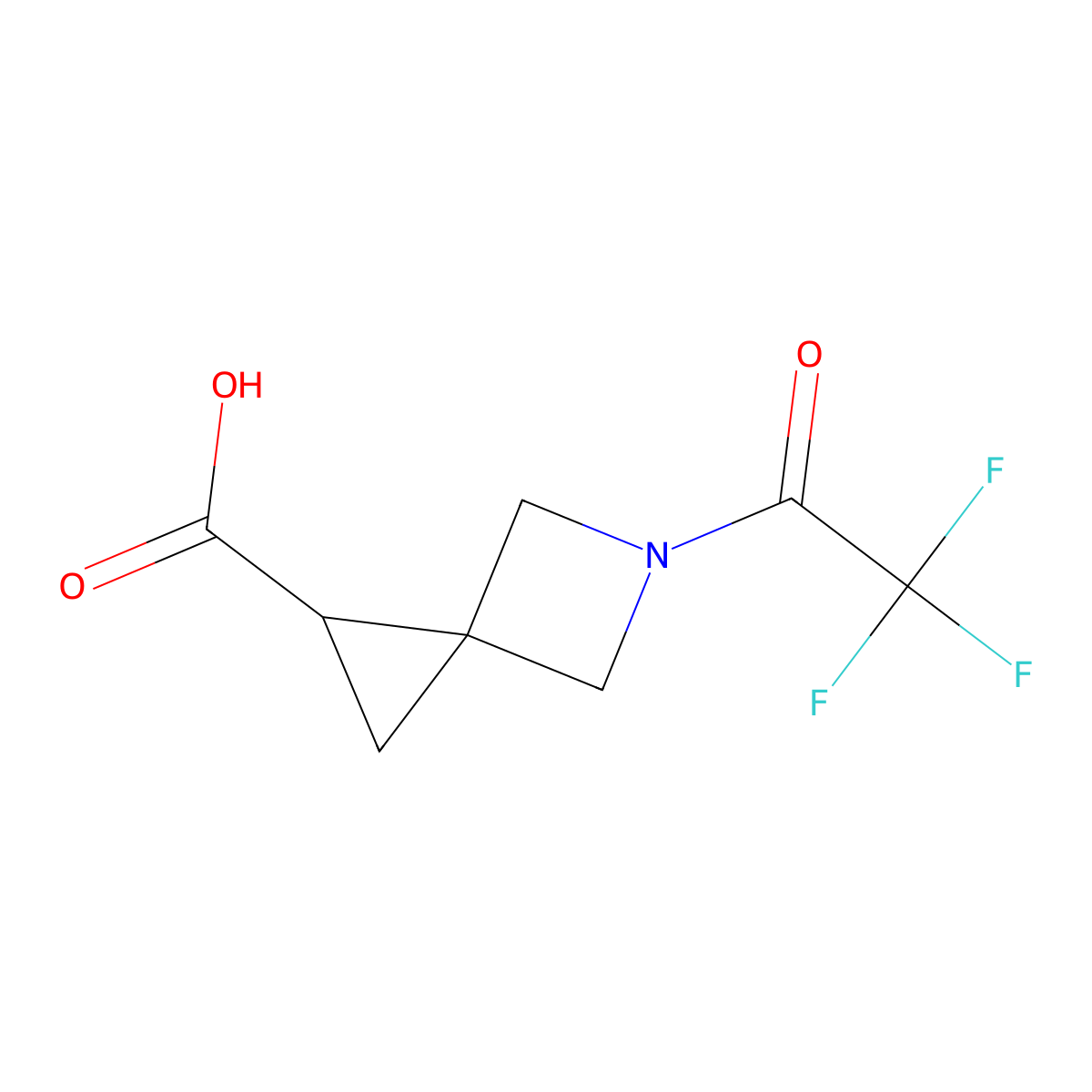 5-(Trifluoroacetyl)-5-azaspiro[2.3]hexane-1-carboxylic acid molecular structure, CAS 2680748-30-3