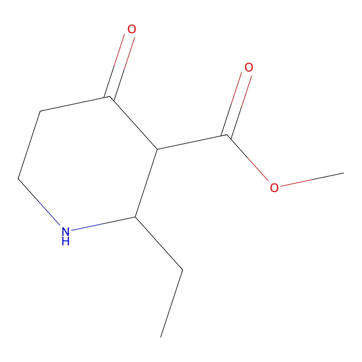 Methyl 2-ethyl-4-oxopiperidine-3-carboxylate molecular structure, CAS 2680748-32-5