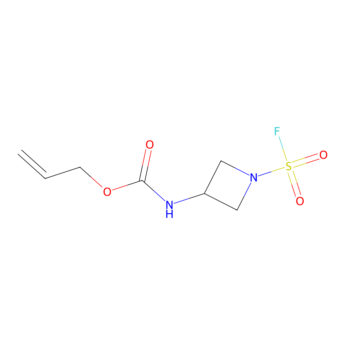 prop-2-en-1-yl N-[1-(fluorosulfonyl)azetidin-3-yl]carbamate molecular structure, CAS 2680748-86-9