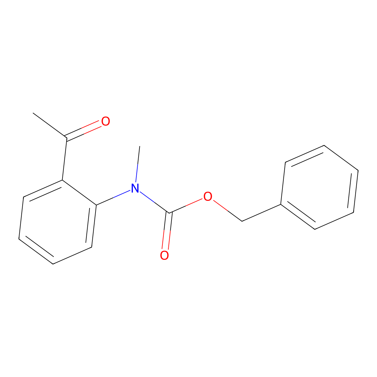 benzyl N-(2-acetylphenyl)-N-methylcarbamate molecular structure, CAS 2680748-90-5