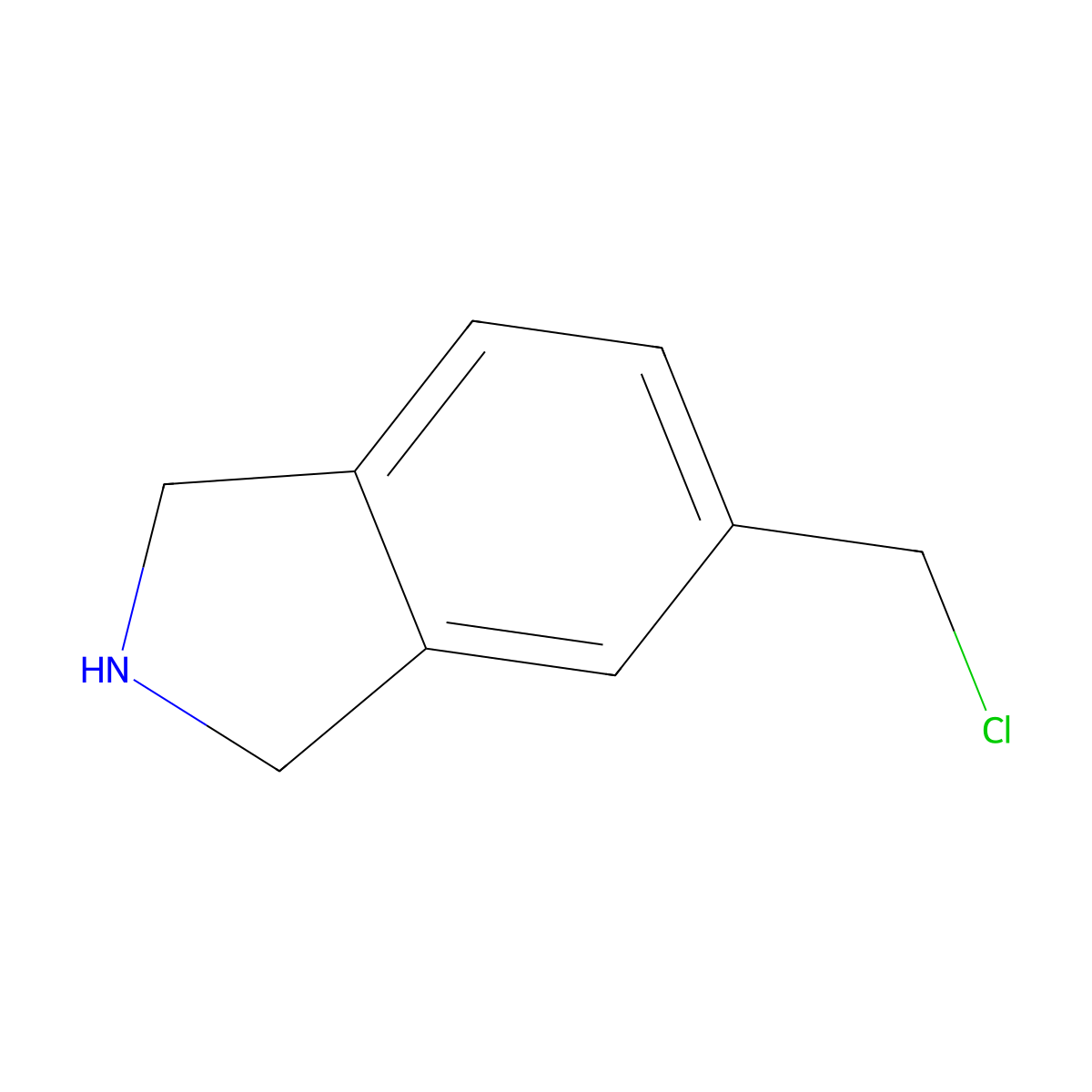 5-(chloromethyl)-2,3-dihydro-1H-isoindole molecular structure, CAS 2680748-97-2