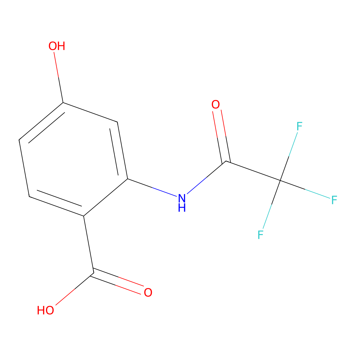 4-Hydroxy-2-(2,2,2-trifluoroacetamido)benzoic acid molecular structure, CAS 2680748-99-4