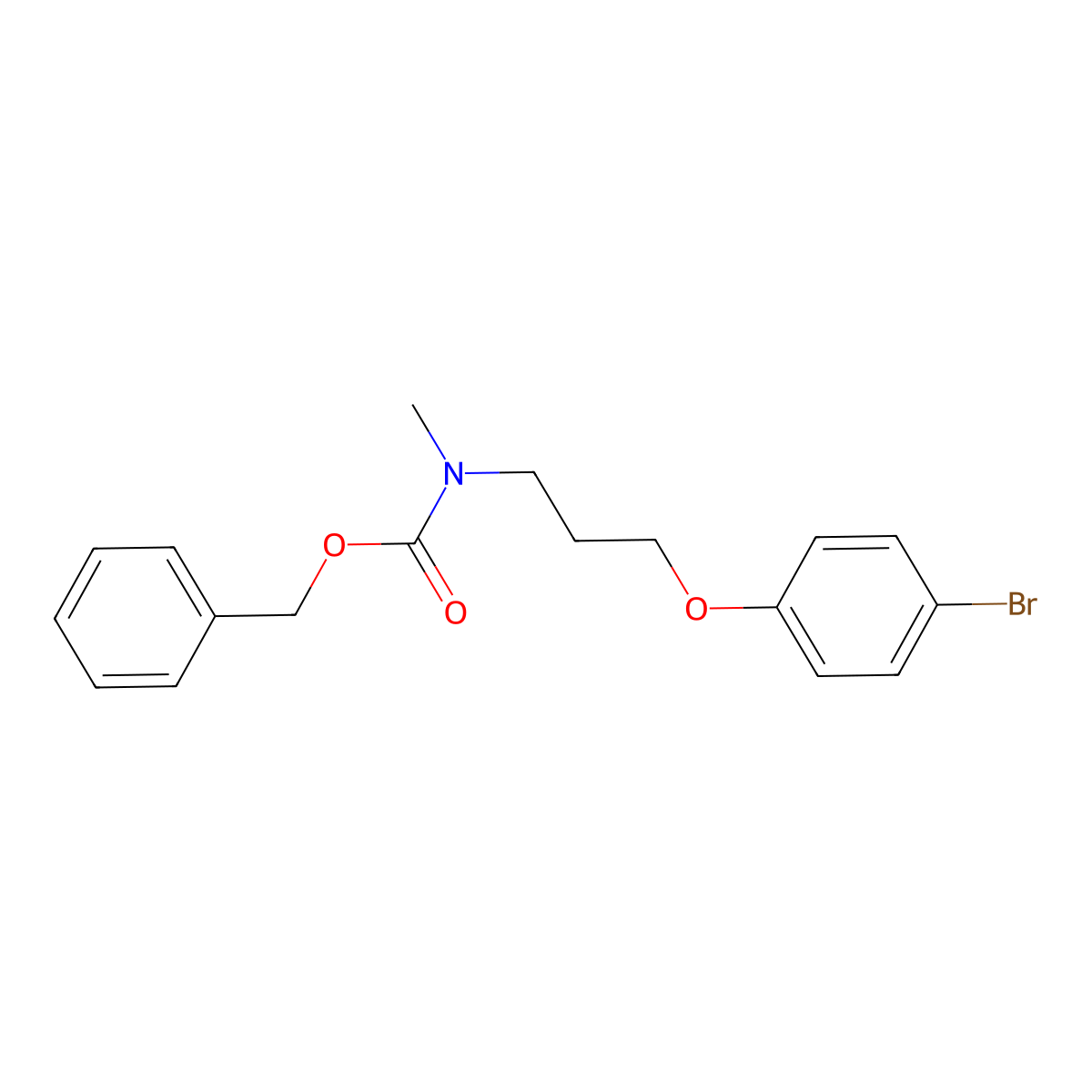 benzyl N-[3-(4-bromophenoxy)propyl]-N-methylcarbamate molecular structure, CAS 2680749-10-2