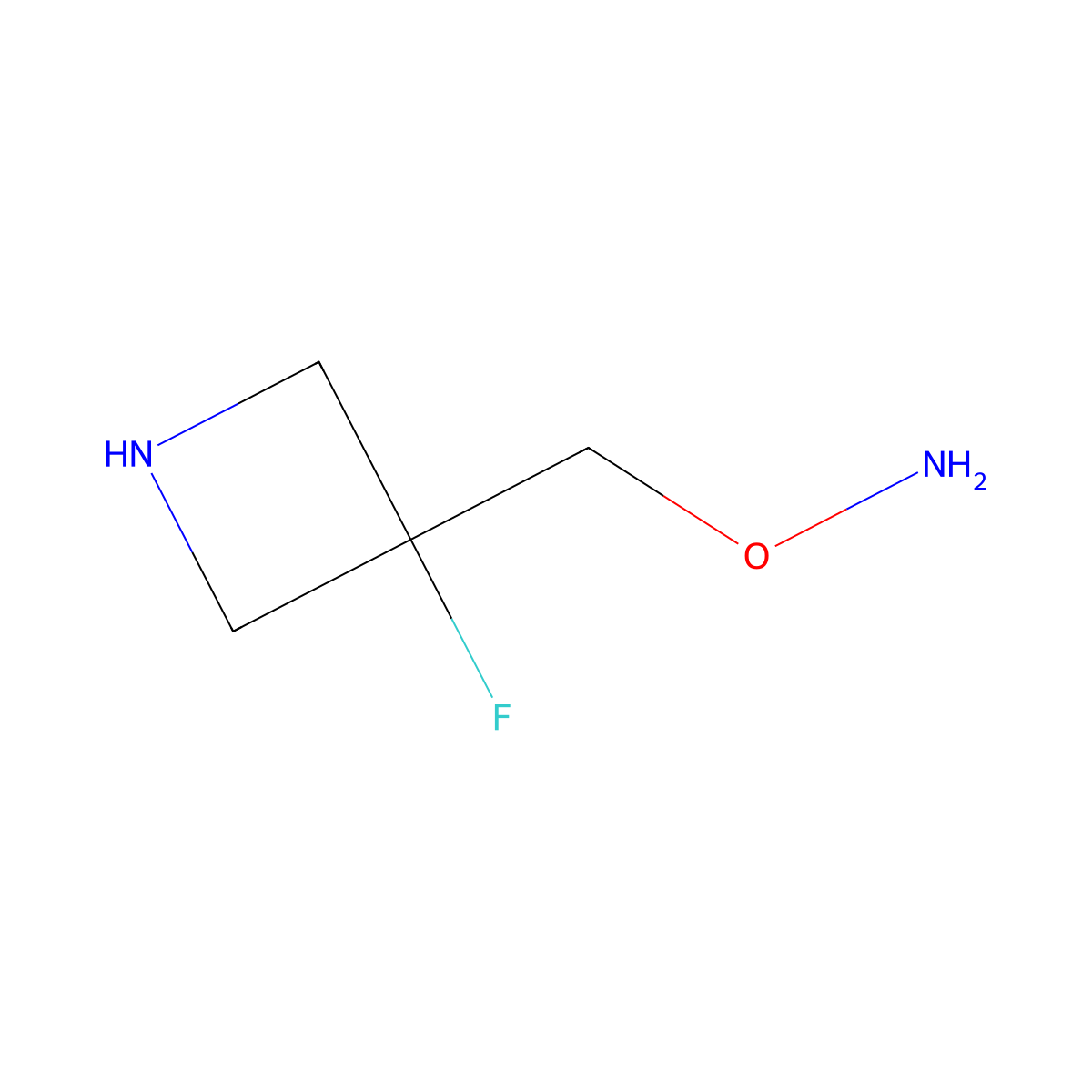 O-[(3-fluoroazetidin-3-yl)methyl]hydroxylamine molecular structure, CAS 2680749-43-1