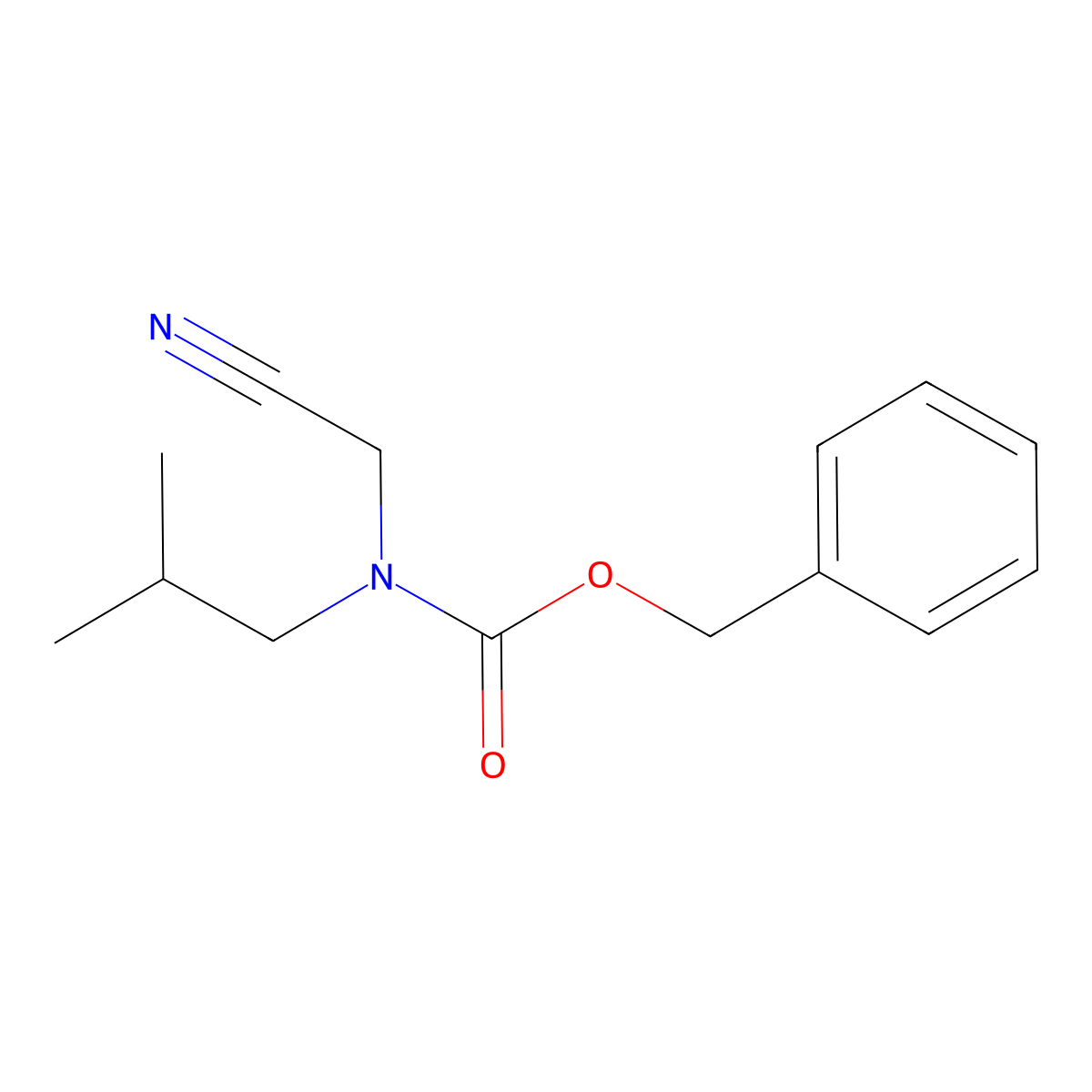 benzyl N-(cyanomethyl)-N-(2-methylpropyl)carbamate molecular structure, CAS 2680749-46-4