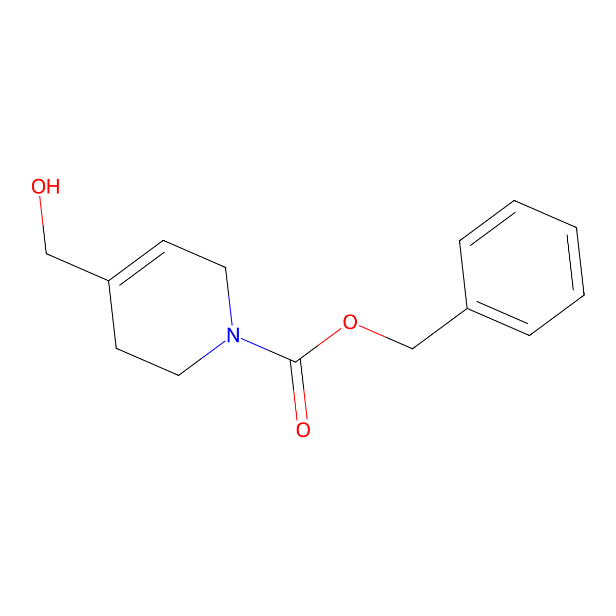 Benzyl 4-(hydroxymethyl)-1,2,3,6-tetrahydropyridine-1-carboxylate molecular structure, CAS 2680749-55-5