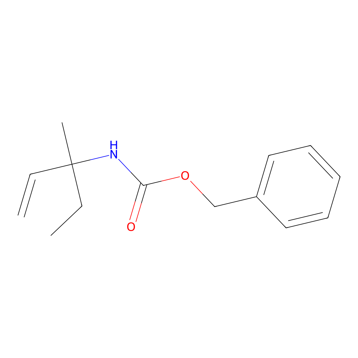 benzyl N-(3-methylpent-1-en-3-yl)carbamate molecular structure, CAS 2680749-71-5