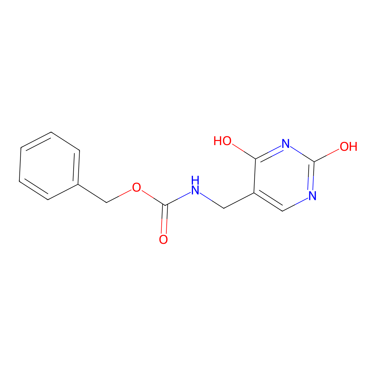 benzyl N-[(2,4-dihydroxypyrimidin-5-yl)methyl]carbamate molecular structure, CAS 2680749-72-6