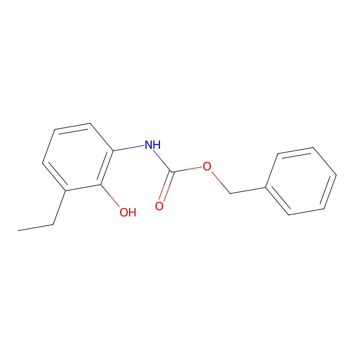 benzyl N-(3-ethyl-2-hydroxyphenyl)carbamate molecular structure, CAS 2680749-78-2