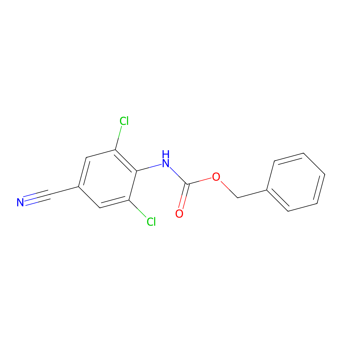 benzyl N-(2,6-dichloro-4-cyanophenyl)carbamate molecular structure, CAS 2680750-03-0
