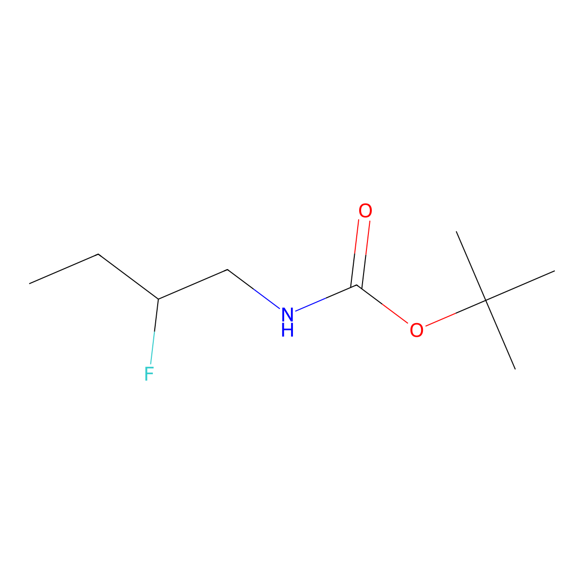 tert-butyl N-(2-fluorobutyl)carbamate molecular structure, CAS 2680750-38-1