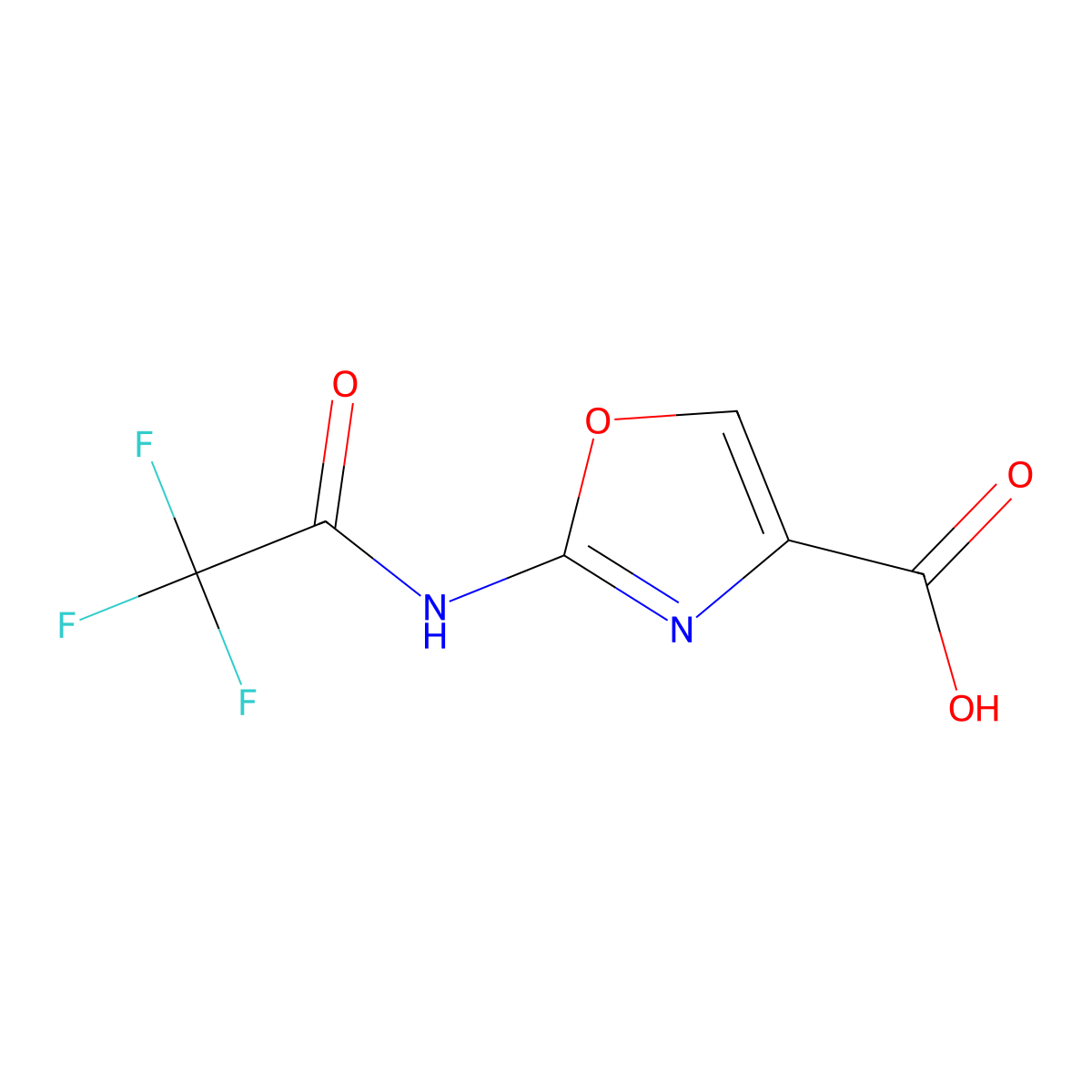 2-(2,2,2-Trifluoroacetamido)-1,3-oxazole-4-carboxylic acid molecular structure, CAS 2680750-46-1