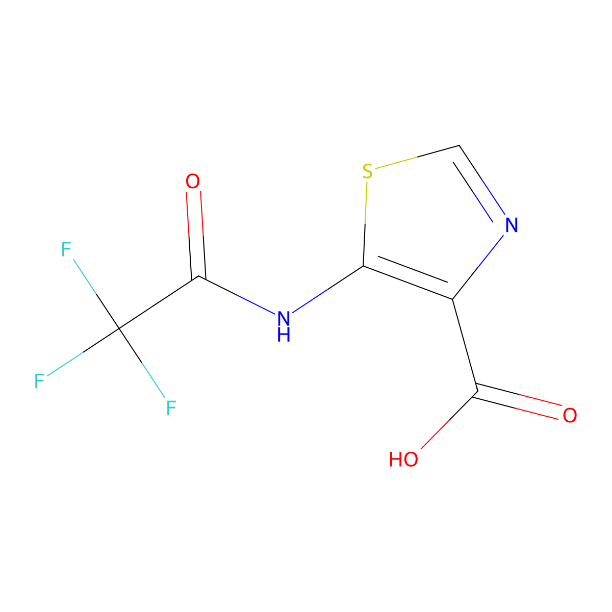5-(2,2,2-Trifluoroacetamido)-1,3-thiazole-4-carboxylic acid molecular structure, CAS 2680750-50-7