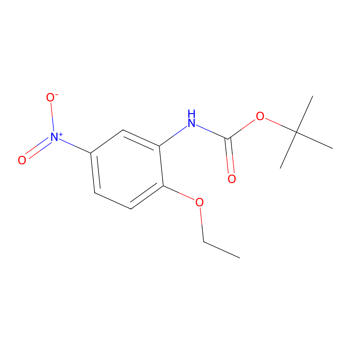 tert-butyl N-(2-ethoxy-5-nitrophenyl)carbamate molecular structure, CAS 2680750-58-5