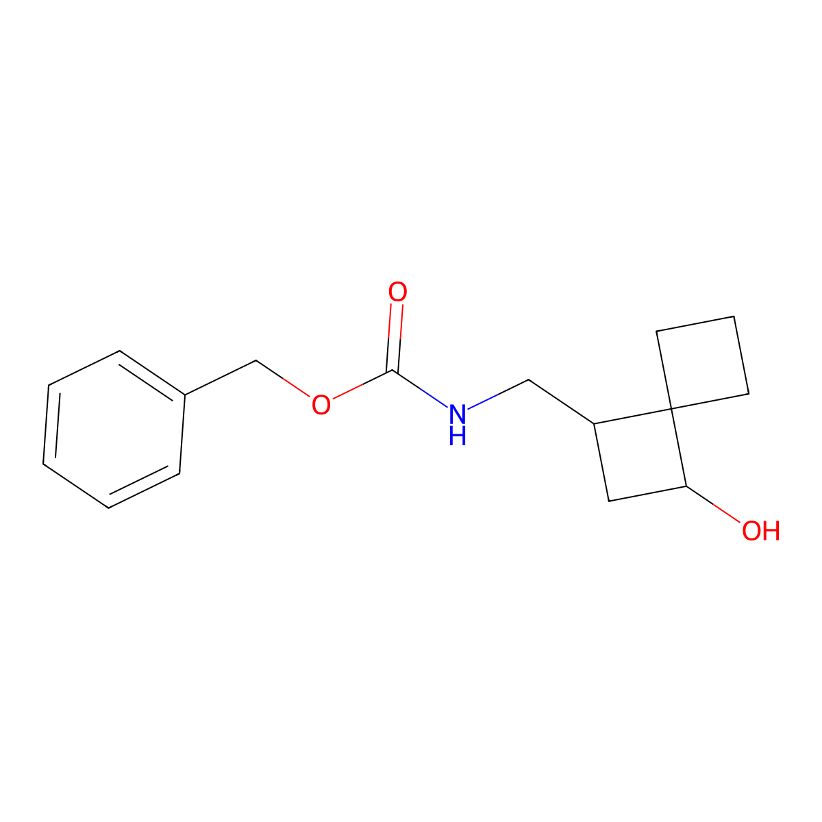 benzyl N-({3-hydroxyspiro[3.3]heptan-1-yl}methyl)carbamate molecular structure, CAS 2680750-67-6