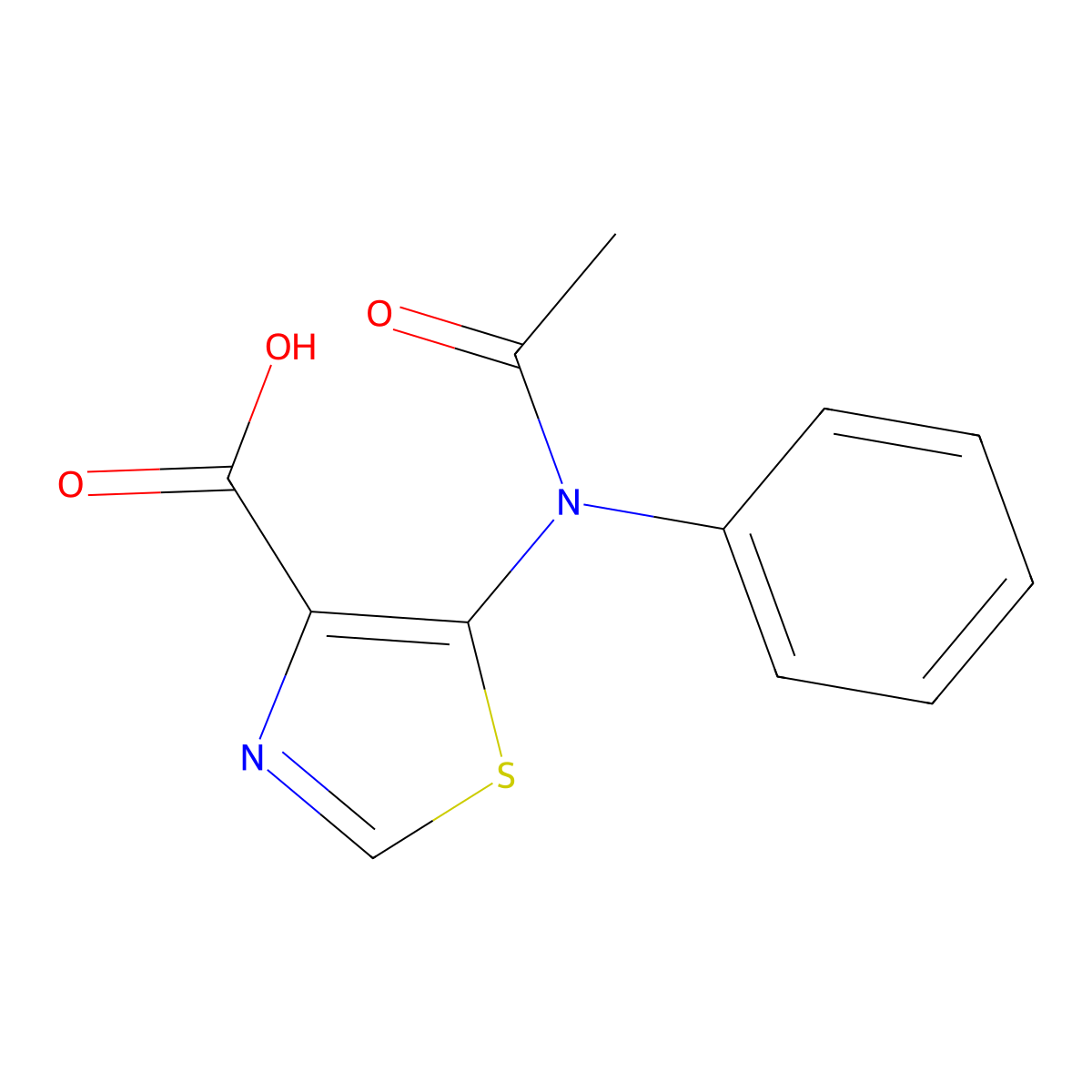 5-(N-phenylacetamido)-1,3-thiazole-4-carboxylic acid molecular structure, CAS 2680750-88-1