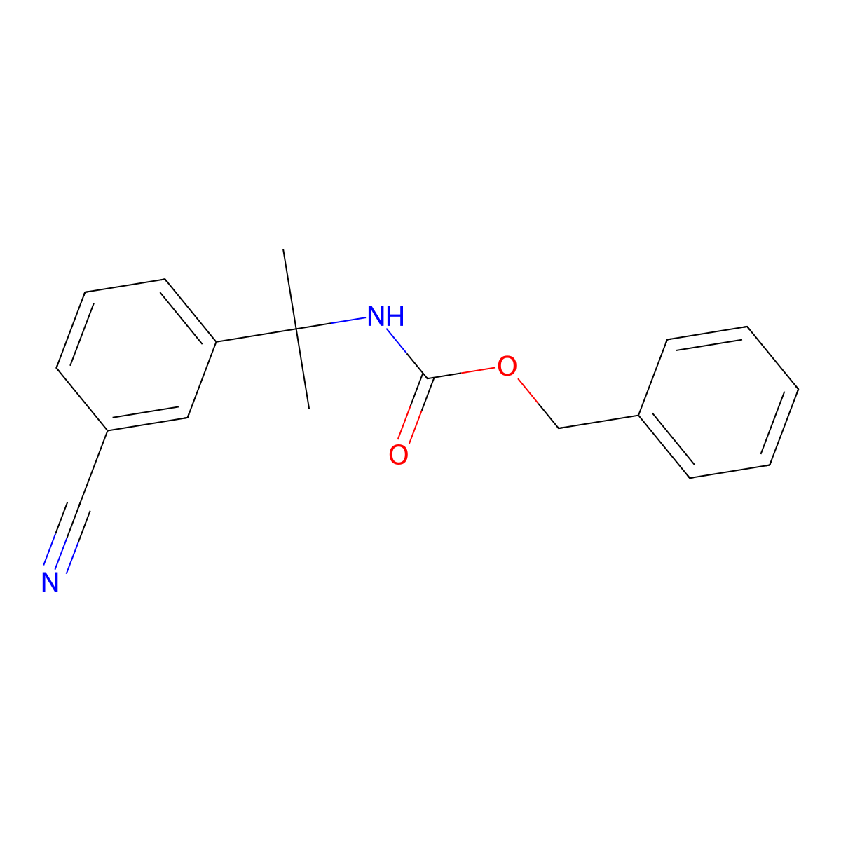 benzyl N-[2-(3-cyanophenyl)propan-2-yl]carbamate molecular structure, CAS 2680751-06-6