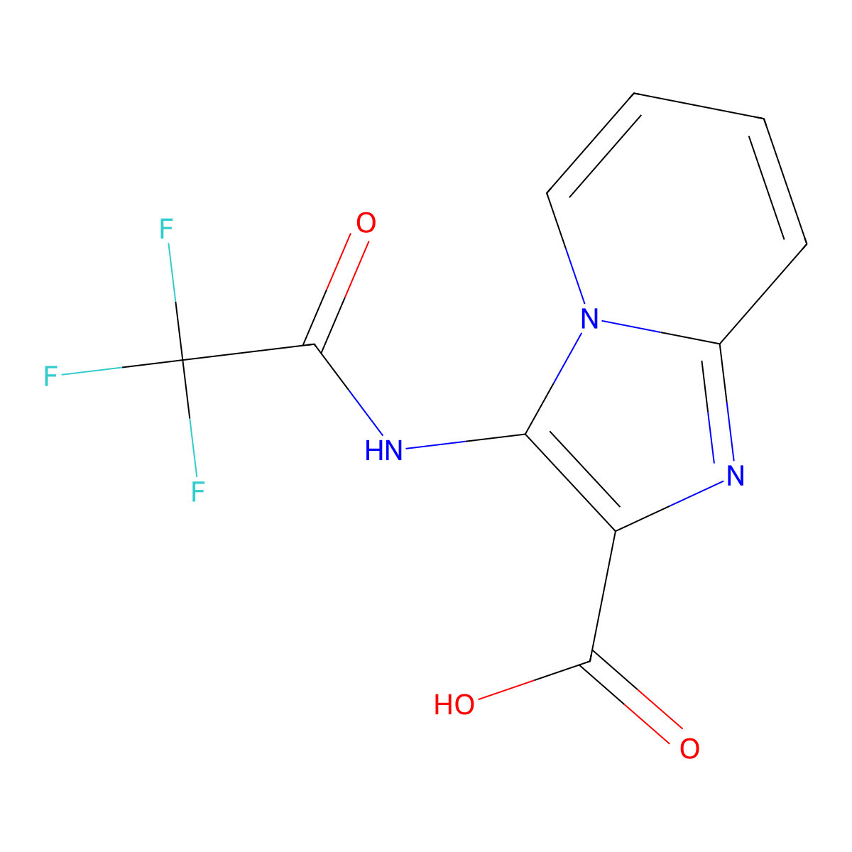 3-(2,2,2-Trifluoroacetamido)imidazo[1,2-a]pyridine-2-carboxylic acid molecular structure, CAS 2680751-19-1