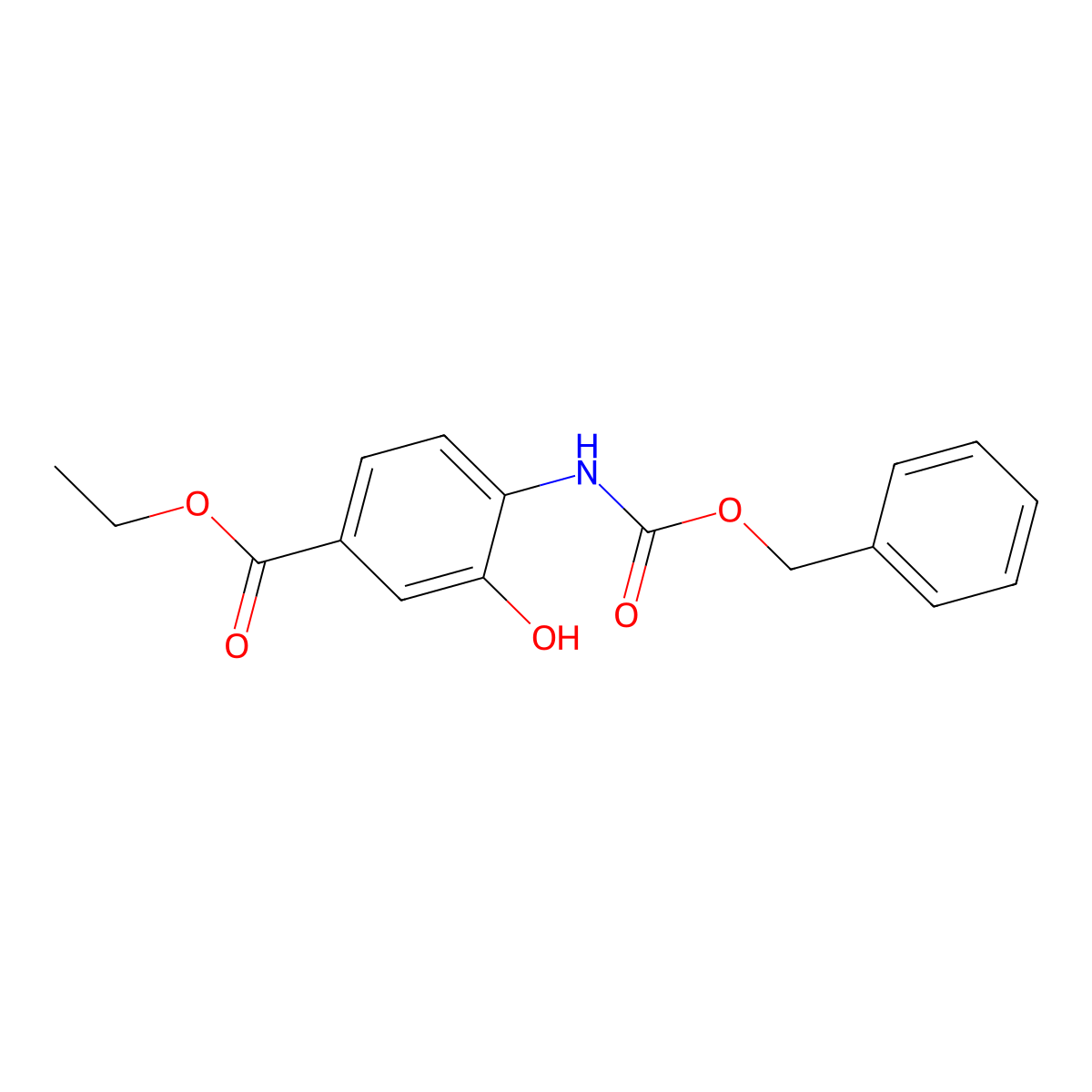 Ethyl 4-{[(benzyloxy)carbonyl]amino}-3-hydroxybenzoate molecular structure, CAS 2680751-25-9